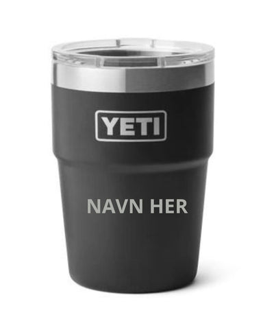 Placering af gravering på YETI Rambler 16 oz Stackable Cup (illustration)
