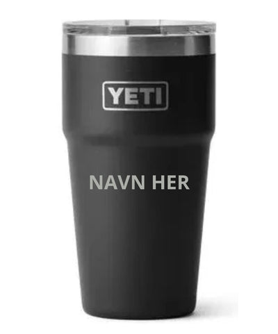 Placering af gravering på YETI Rambler 20 oz Stackable Cup (illustration)