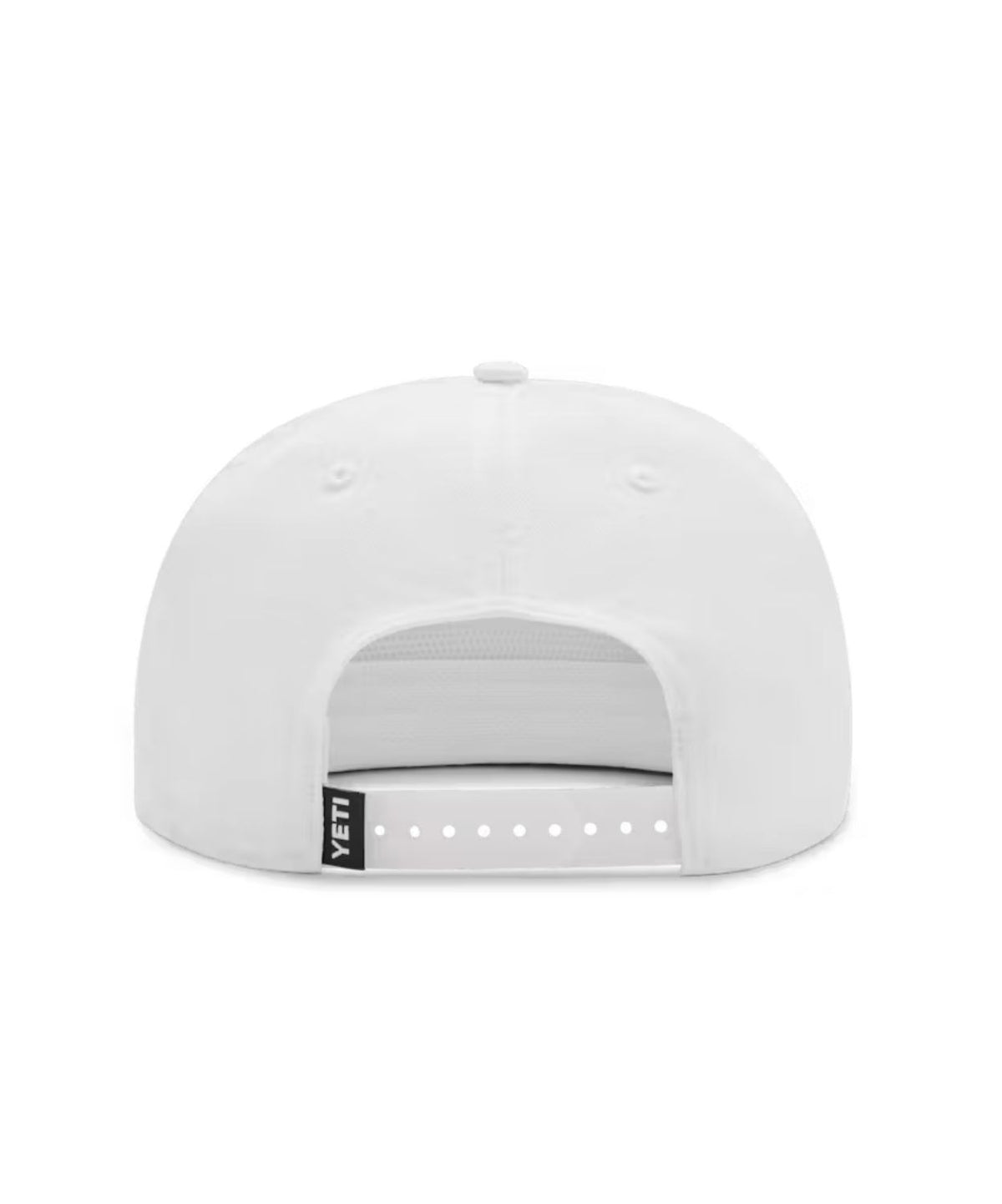 YETI Logo Flat Brim Hat - Wildly Stronger Badge - White